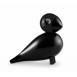 KAY BOJESEN - SANGFUGL RAVN - TRÆFIGUR I MALET BØG - GRÅ FUGL MED SORT NÆB