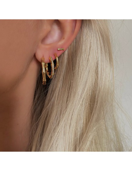 Nava Copenhagen | Mei Earrings L - Forgyldt