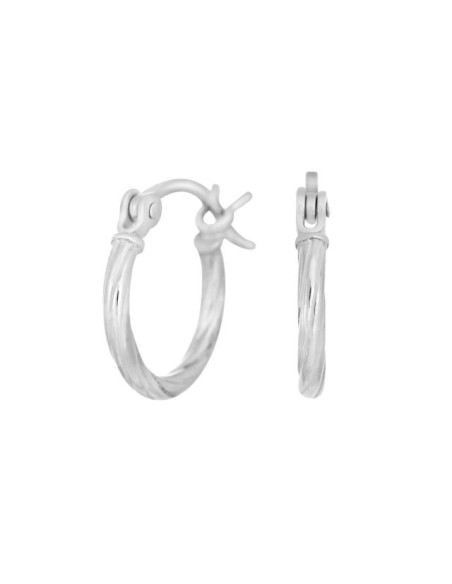 NORDAHL JEWELLERY | Rhodineret sølv creol 15mm TREND52