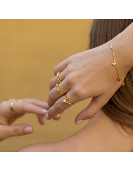 WAVE52 ring i forgyldt sølv | Nordahl Jewellery