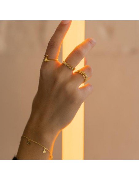 WAVE52 ring i forgyldt sølv | Nordahl Jewellery