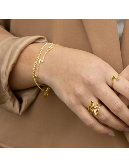 WAVE52 ring i forgyldt sølv | Nordahl Jewellery