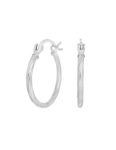 NORDAHL JEWELLERY | Rhodineret sølv creol 20mm TREND52