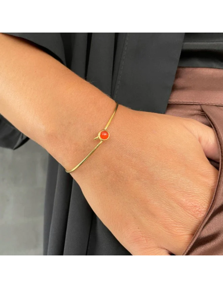 HEIRING | KOULÈ ARMRING MED AGAT  FORGYLDT HEIRING | KOULÈ ARMRING MED AGAT  FORGYLDT