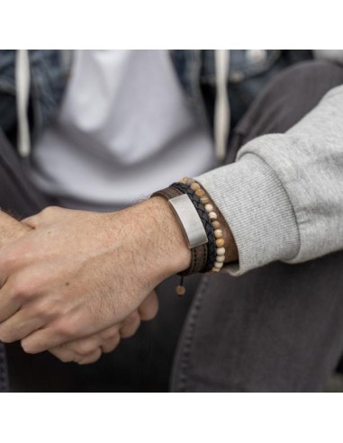 SON OF NOA | SON armbånd sort kalveskind 21cm