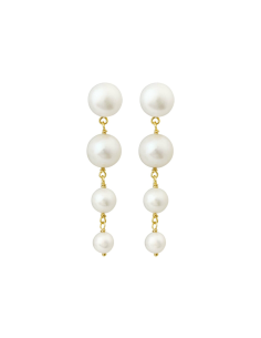 SUSANNE FRIIS BJØRNER |  Forgyldte ørestikker m. ferskbandsperler 2