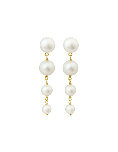 SUSANNE FRIIS BJØRNER |  Forgyldte ørestikker m. ferskbandsperler