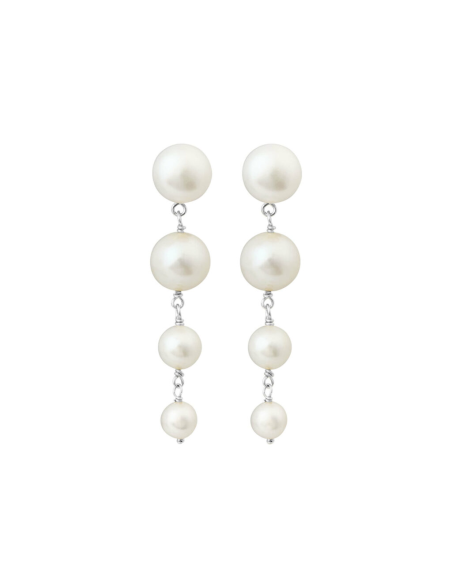 SUSANNE FRIIS BJØRNER | Ørering, sølv, hvide ferskvandsperler