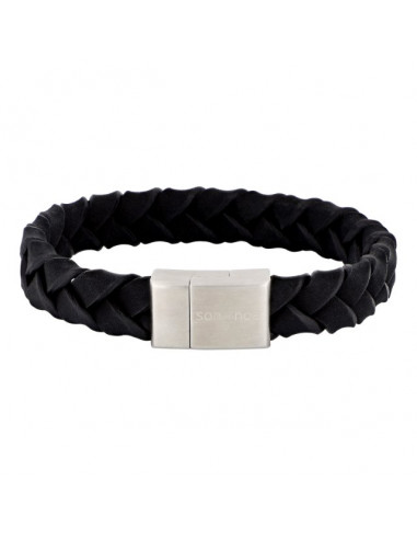 SON OF NOA - SON ARMBÅND SORT KALVESKIND 19CM