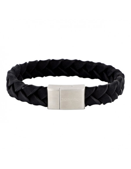 SON OF NOA | SON armbånd sort kalveskind 23cm