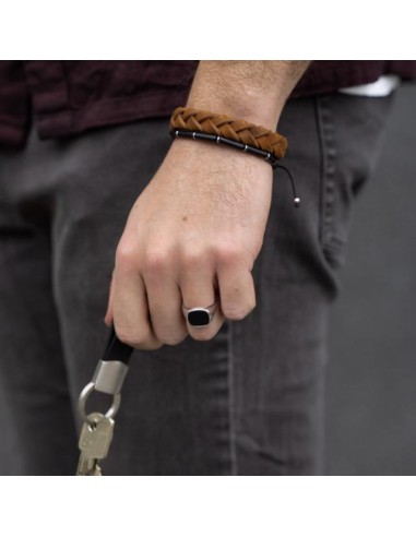 SON OF NOA | SON armbånd brun kalveskin 21cm