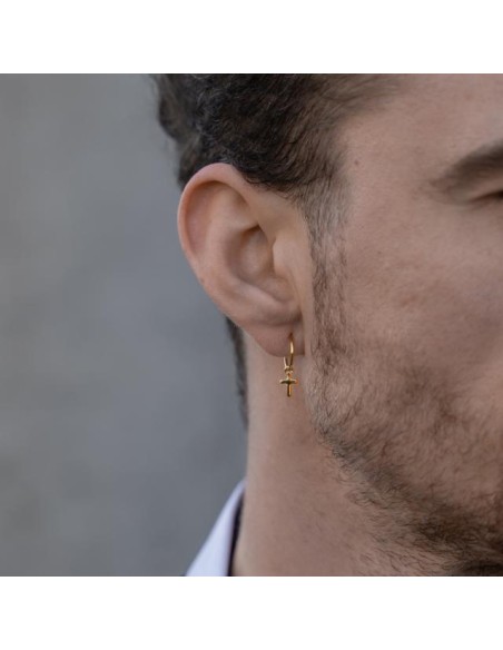 SON OF NOA | SON Forgyldt sølv creol kors 1stk SON OF NOA | SON Forgyldt sølv creol kors 1stk