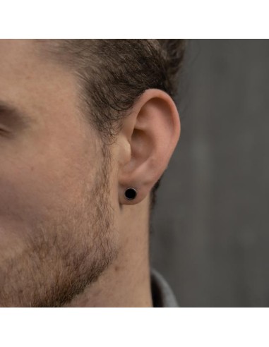 SON OF NOA | SON Rhd. sølv ørestik med onyx 1 stk.