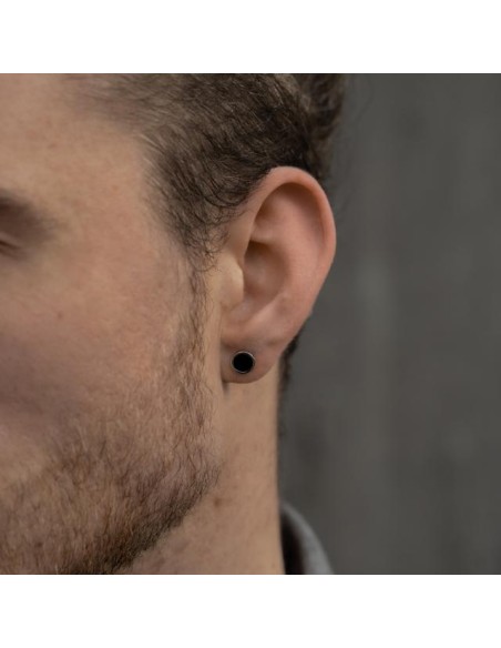 SON OF NOA | SON Rhd. sølv ørestik med onyx 1 stk. SON OF NOA | SON Rhd. sølv ørestik med onyx 1 stk.