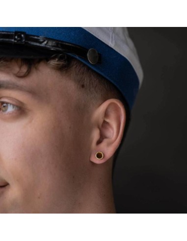 SON OF NOA | SON Forgyldt Sølv ørestik med tigerøje 1 stk.