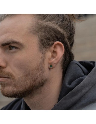 SON OF NOA | SON Forgyldt Sølv ørestik med malakit 1 stk.