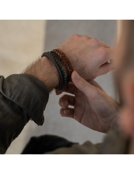 SON OF NOA | SON armbånd mørkebrun kalveskind 23cm