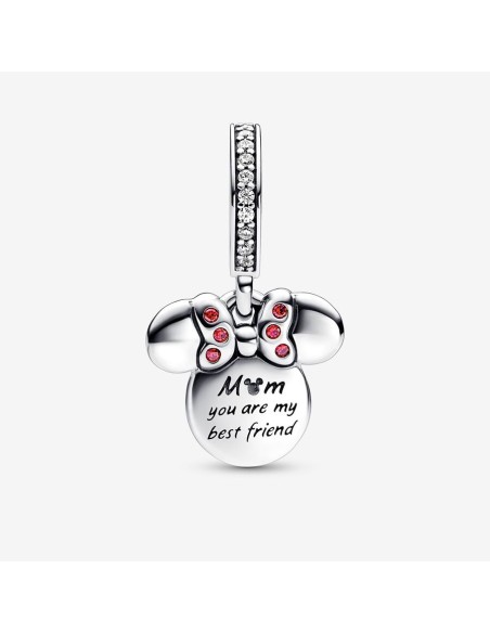 PANDORA | Disney Minnie Mouse Silhuet Charm med dobbelt vedhæng PANDORA | Disney Minnie Mouse Silhuet Charm med dobbelt vedhæng