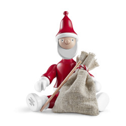 KAY BOJESEN - JULEMAND MED SÆK OG STOK - TRÆFIGUR I MALET BØG