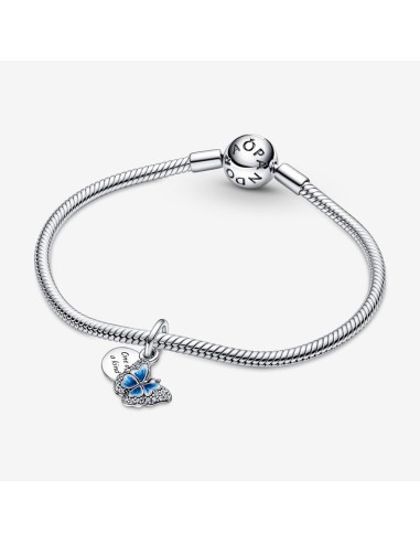 Funklende Blå Sommerfugl Charm