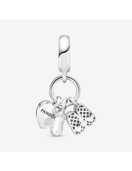 PANDORA | Sutteflaske & Babysko Charm med vedhæng PANDORA | Sutteflaske & Babysko Charm med vedhæng