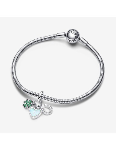 PANDORA | Four Leaf Clover, Heart og Horseshoe Tredobbelt Charm med vedhæng