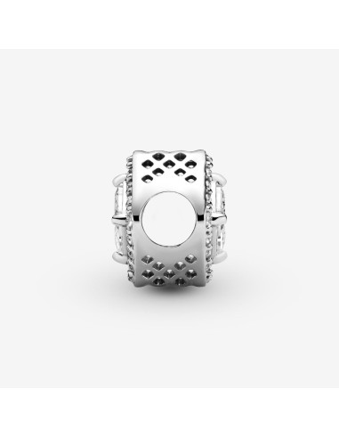 PANDORA | Kvadratisk Funklende Halo Charm