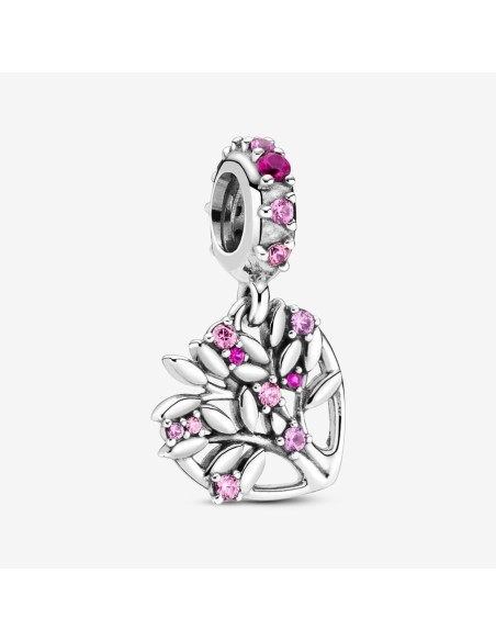 PANDORA | Pink Hjerteformet Slægtstræ Charm med vedhæng PANDORA | Pink Hjerteformet Slægtstræ Charm med vedhæng