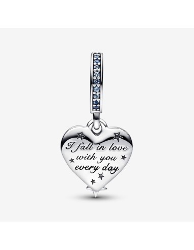 PANDORA | Kosmisk Stjerneskud Hjerte Charm med dobbelt vedhæng