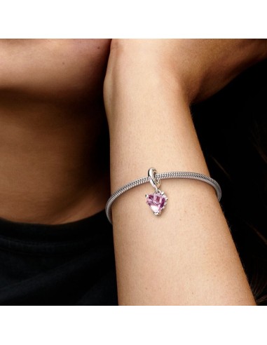 PANDORA | To-tonet familietræ & hjerte charm med vedhæng