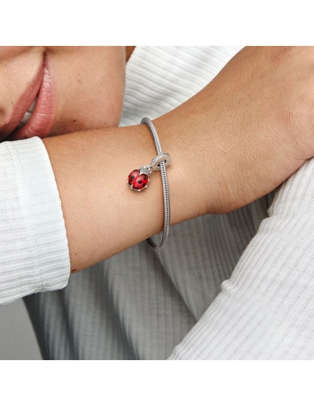 PANDORA | Rød Mariehøne Charm med vedhæng