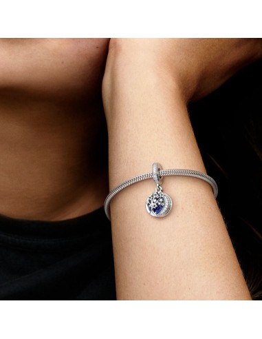 PANDORA | Træ & Galakse Måne Charm med dobbelt vedhæng