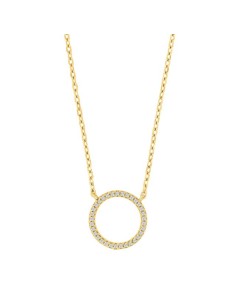 JOANLI NOR | Forg sølv cirkel vedhæng ANNANOR m/ kæde