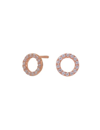 JOANLI NOR | Rosaforgyldt øreringe ANNANOR cirkler cz. 8mm