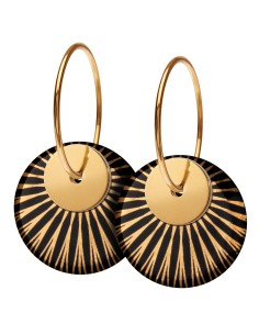 Scherning | Splash Duo Sort Øreringe