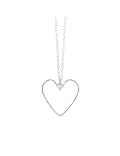 SUSANNE FRIIS BJØRNER | Sølv hjerte halskæde