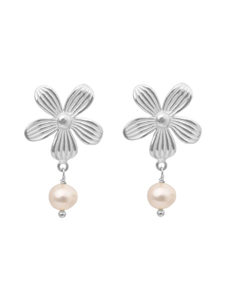 SUSANNE FRIIS BJØRNER | SUSANNE FRIIS BJØRNER | Sølv riflet blomster øreringe riflet blomster øreringe