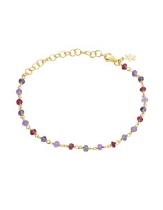 SUSANNE FRIIS BJØRNER | Forgyldt armmbånd med facet ametyst, granat, iolit