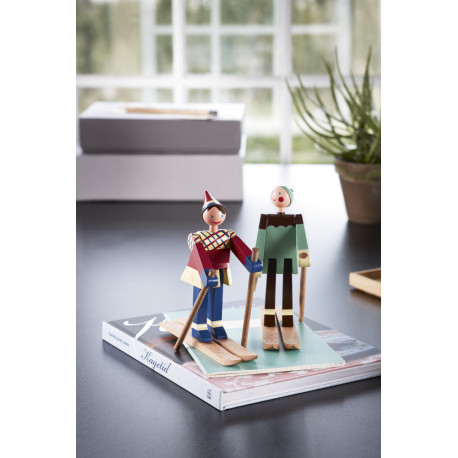 KAY BOJESEN - SKILØBER PIGE DATTI - TRÆFIGUR I MALET BØG