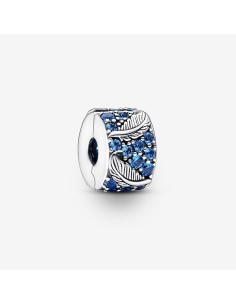 PANDORA | Buet Fjer & Pavé Klemmeled
