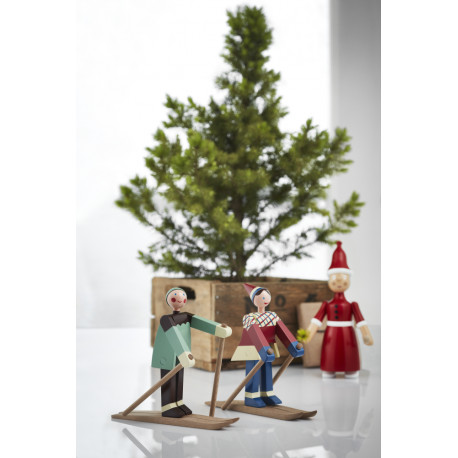 KAY BOJESEN - SKILØBER PIGE DATTI - TRÆFIGUR I MALET BØG