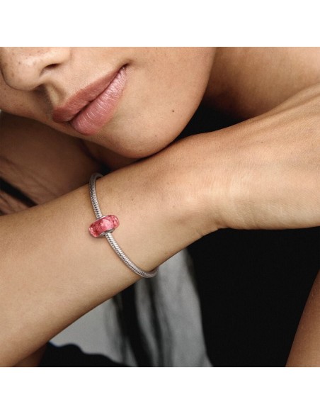 PANDORA | Bølget Lyserødt Muranoglas Charm PANDORA | Bølget Lyserødt Muranoglas Charm