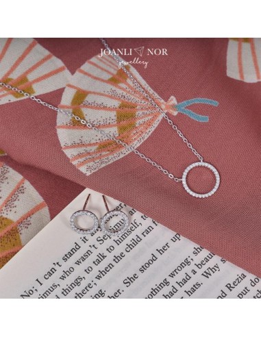 JOANLI NOR | Sølv rhd. ørestikker ANNANOR cirkel med cz. 10mm