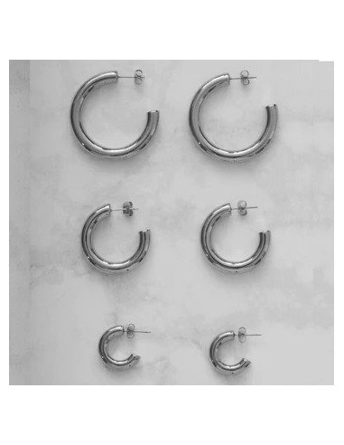 SISTIE | Aura - Hoops Medium Stål