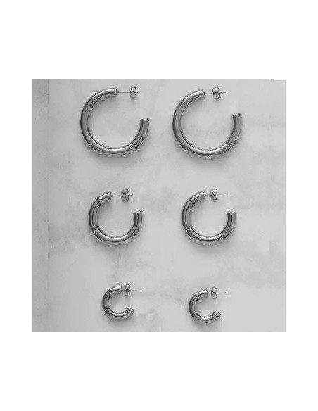 SISTIE | Aura - Hoops Small Stål