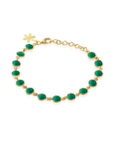 SUSANNE FRIIS BJØRNER | Armbånd i forgyldt sølv med grøn agat