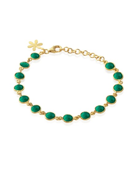 SUSANNE FRIIS BJØRNER | Armbånd i forgyldt sølv med grøn agat