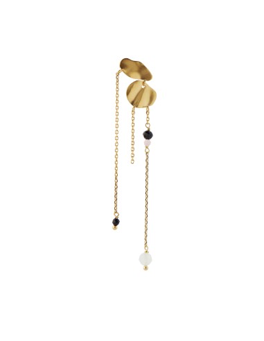 STINE A | FESTIVE CLEAR SEA EARRING WITH CHAINS & STONES - SINGLE