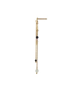 STINE A | FESTIVE CLEAR SEA EARRING WITH CHAINS & STONES - SINGLE 2