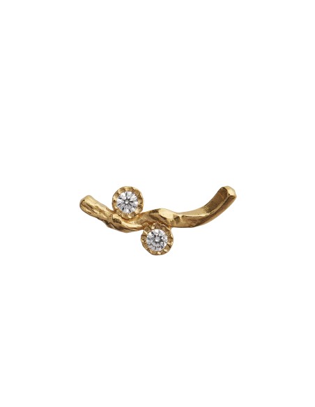 STINE A | FLOW EARRING WITH TWO STONES - SINGLE STINE A | FLOW EARRING WITH TWO STONES - SINGLE